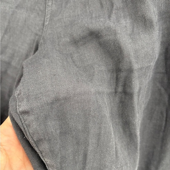 NYDJ Black Linen Lift Technology Flowy Classic Trouser Stretch Pants 28W 49 - Picture 5 of 14